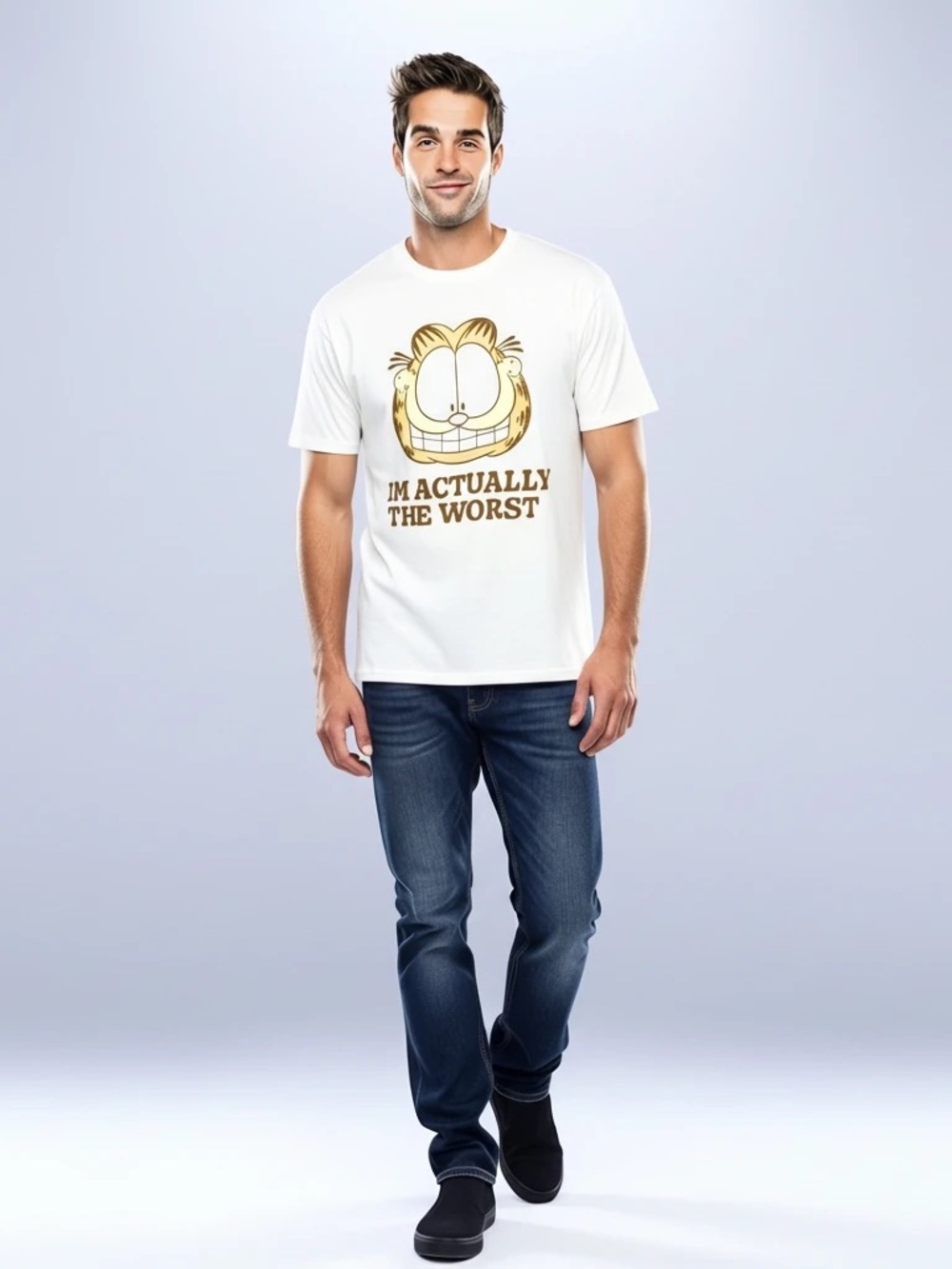 Nickelodeon Garfield “I’m Actually the Worst” Graphic T-Shirt – Men’s Medium